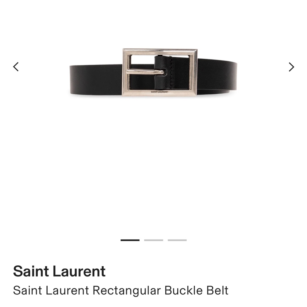 Saint Laurent Rectangular Buckle Belt